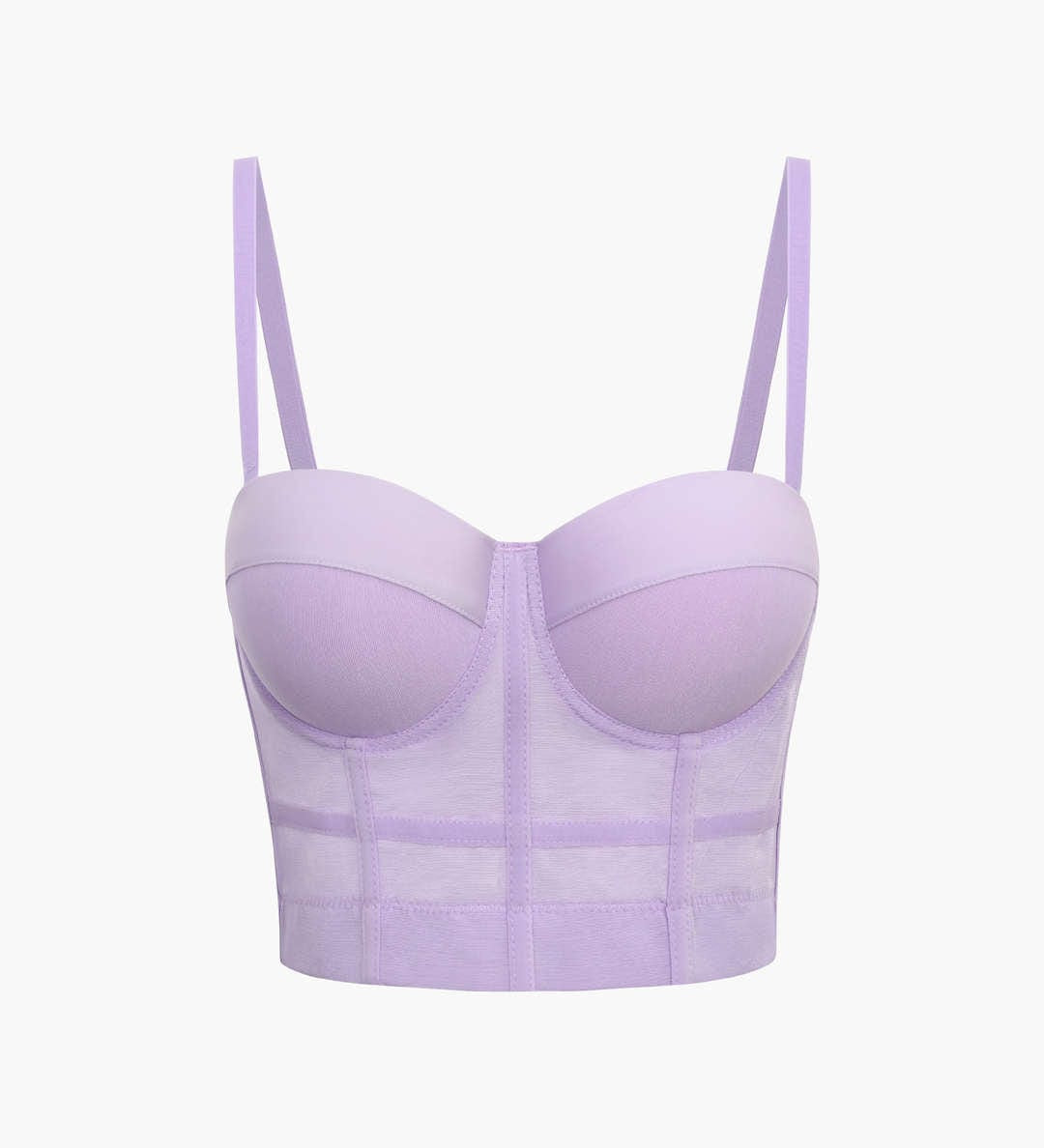 Ida | Figurbetontes Bustier-Top mit Bügel-Cups und transparenter Mesh-Struktur