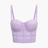 Ida | Figurbetontes Bustier-Top mit Bügel-Cups und transparenter Mesh-Struktur