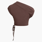 Melody | Asymmetrisches Zweiteiler-Set mit One-Shoulder Crop-Top & Maxi-Rock