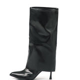 Olivia | Schwarze Designer-Stiefel mit einzigartigem Oversized-Look
