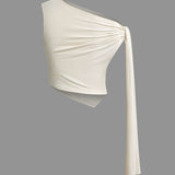 Eveline | Elegantes Zweiteiler-Set mit One-Shoulder-Top & Wickelrock