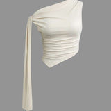 Eveline | Elegantes Zweiteiler-Set mit One-Shoulder-Top & Wickelrock