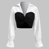 Martina | Elegantes Zweiteiler-Set mit Corsagen-Bluse & Bleistiftrock