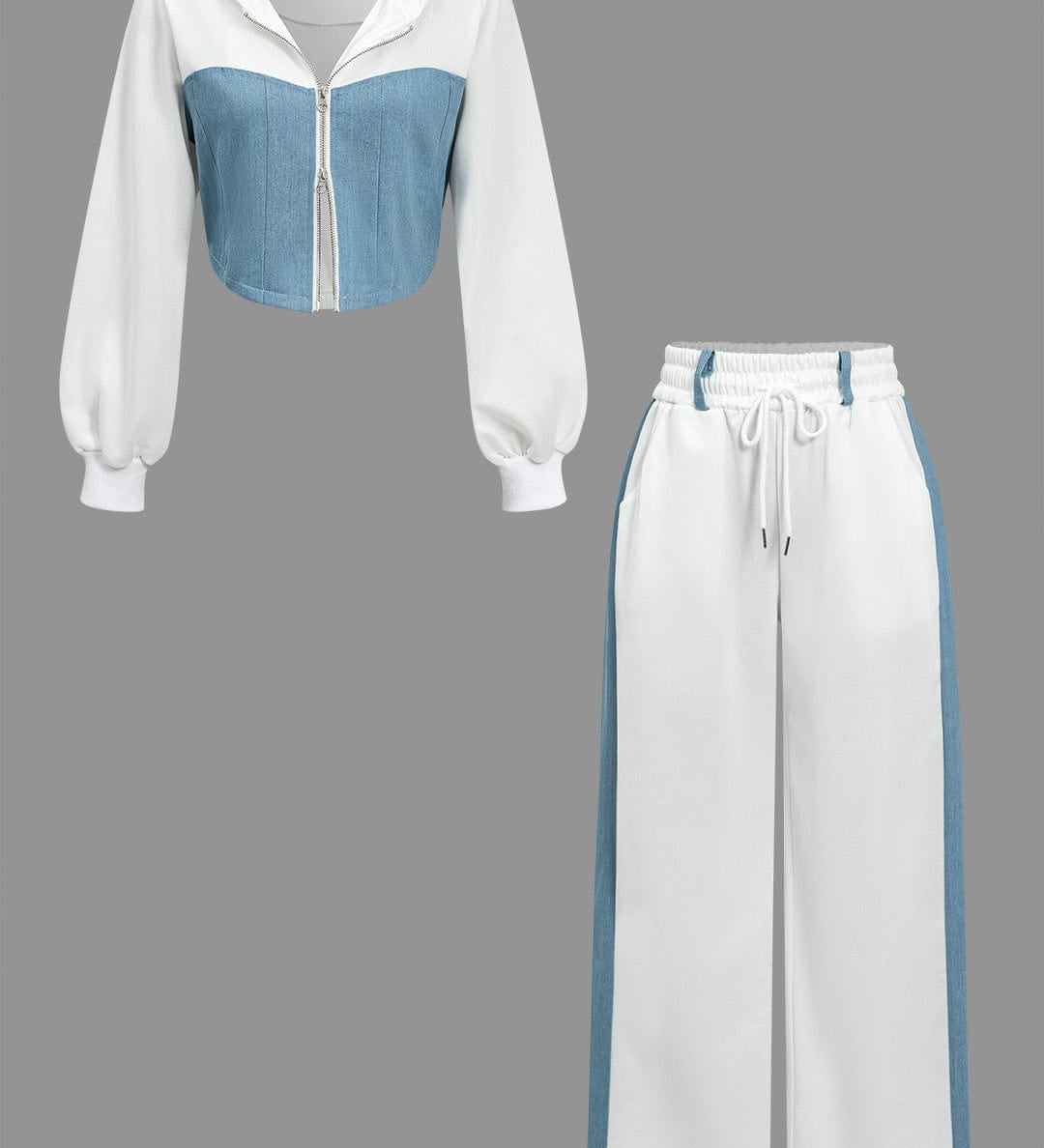 Hope | Sportliches Zweiteiler-Set mit Denim-Details