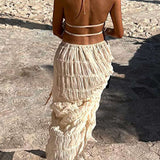 Elise | Romantisches Zweiteiler-Set mit Plissee-Top & Maxirock