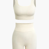 Elaine | Nahtloses Sport-Set mit Crop-Top & Yoga-Shorts