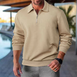 Herren Pullover mit Stehkragen und halbem Reißverschluss – Stilvoll & Modern