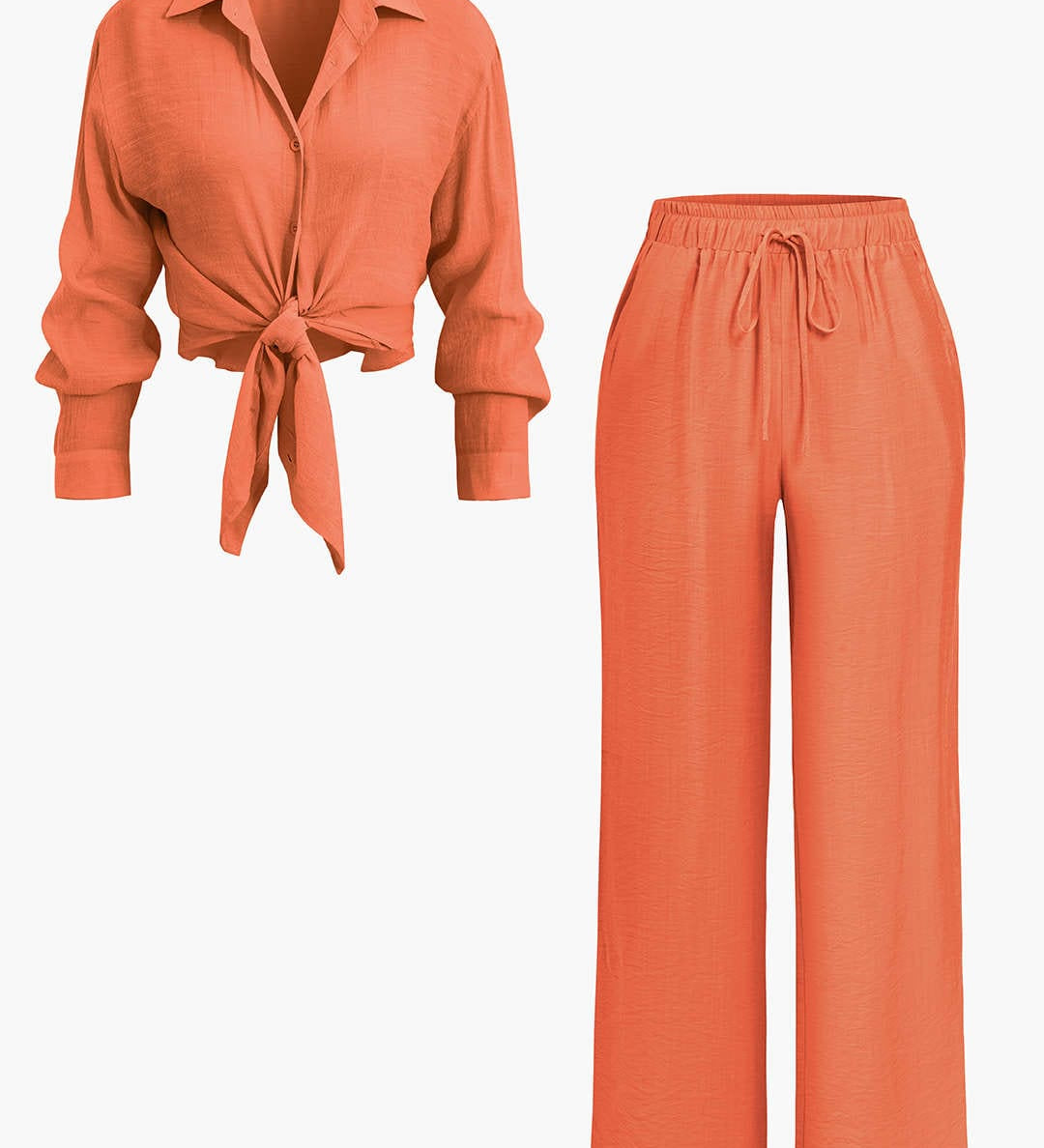 Amber | Luftiges Zweiteiler-Set mit Bluse und weiter Hose