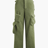 Misha | Teddy-Zweiteiler mit Cargohose & Cropped-Jacke