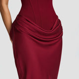 Damen Maxikleid mit Trägern und Geradem Schnitt