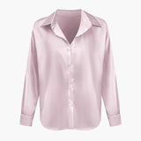 Florentine | Elegante Langarm-Bluse aus seidigem Satin