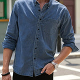 Daniel | Lässiges Langärmelig Denim-Hemd im klassischen Look
