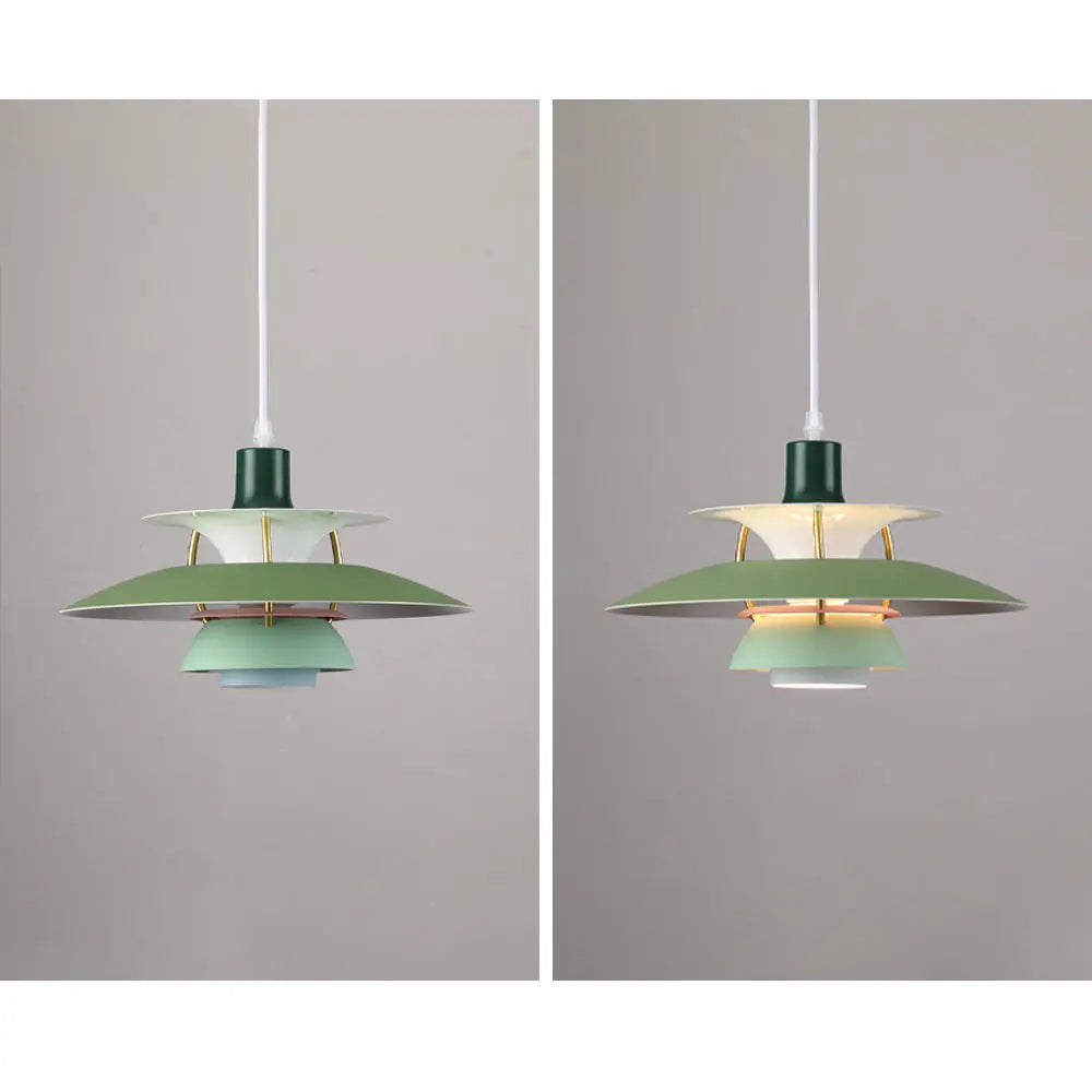 MaxMosaic | Moderne Schatten LED Hängelampe Buntes Metall Wohn/Schlafzimmer/Esszimmer Zendoo.de