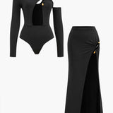Nele | Elegantes Cut-Out-Zweiteiler-Set mit Maxi-Rock