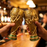 Fußball Trophäe Deko - Goldener Fan Pokal - Fußball Fan Geschenk