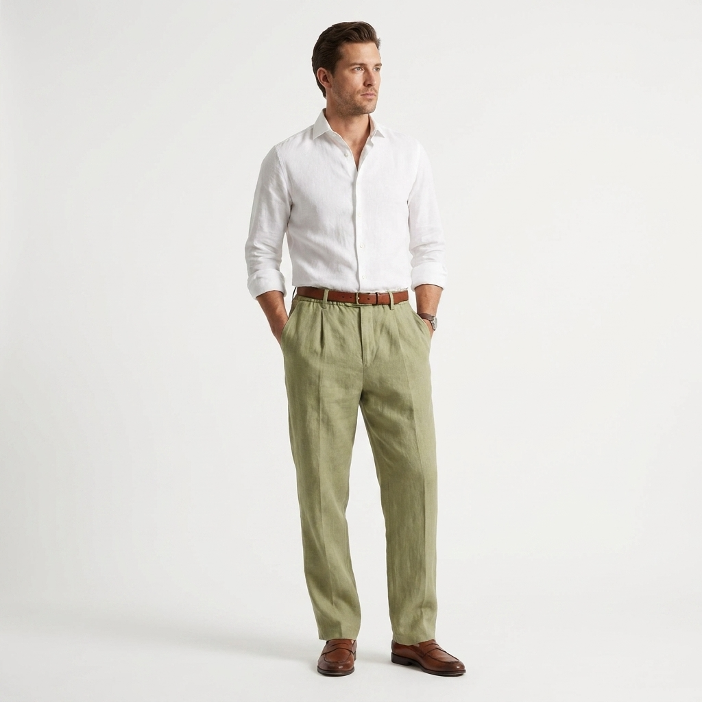 Herren Anzughose mit Geradem Schnitt