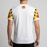 T-Shirt Deutschland Fußball - Retro Fan-Shirt 4 Sterne WM - Rundhals Kurzarm
