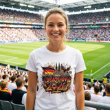 T-Shirt Deutschland Fußball 2026 - Fan-Shirt Germany Print - Rundhals Kurzarm