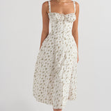 Hannah | Pastellgrün Taillenformendes Midikleid