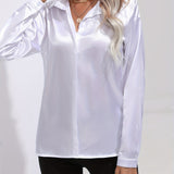 Irene | Elegantes Satin-Hemd mit langen Ärmeln für Damen