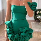 Valeria | One-Shoulder Bodycon Rüschenkleid – Elegante Raffinesse mit verspieltem Touch