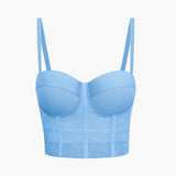 Ida | Figurbetontes Bustier-Top mit Bügel-Cups und transparenter Mesh-Struktur
