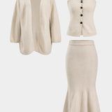 Liselotte | Elegantes Strick-Zweiteiler-Set mit Cardigan