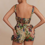 Theresia | Vintage-inspiriertes Zweiteiler-Set mit Blumenmuster