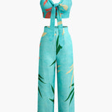 Bailey | Zweiteiler mit Knoten-Top & Bambusprint-Hose