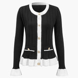 Liliana | Elegantes Zweiteiler-Set mit Strickjacke & Wide-Leg-Hose