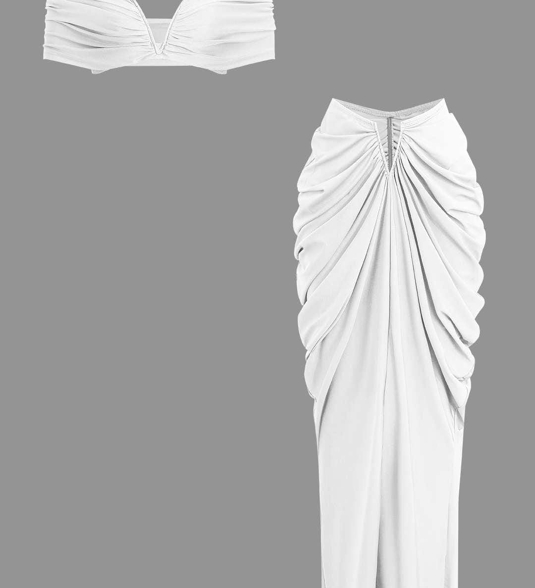 Desiree | Elegantes Off-Shoulder-Set mit Drapierung