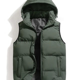 Isaac | Leichter Körperwärmer Herren Winter Steppweste mit Kapuze