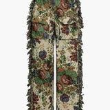 Jara | Extravagantes Zweiteiler-Set mit Bustier & bestickter Cargo-Hose