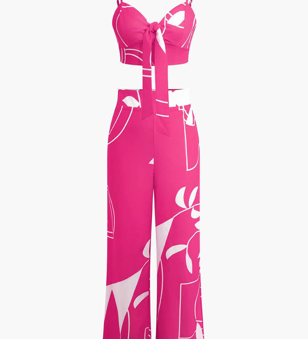 Bailey | Zweiteiler mit Knoten-Top & Bambusprint-Hose