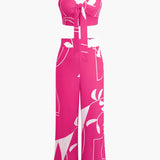 Bailey | Zweiteiler mit Knoten-Top & Bambusprint-Hose