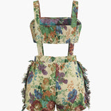 Theresia | Vintage-inspiriertes Zweiteiler-Set mit Blumenmuster