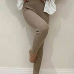 Clara | Gerippte Mid-Waist-Leggings – Komfort und Stil für Jeden Tag Zendoo.de