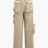 Misha | Teddy-Zweiteiler mit Cargohose & Cropped-Jacke