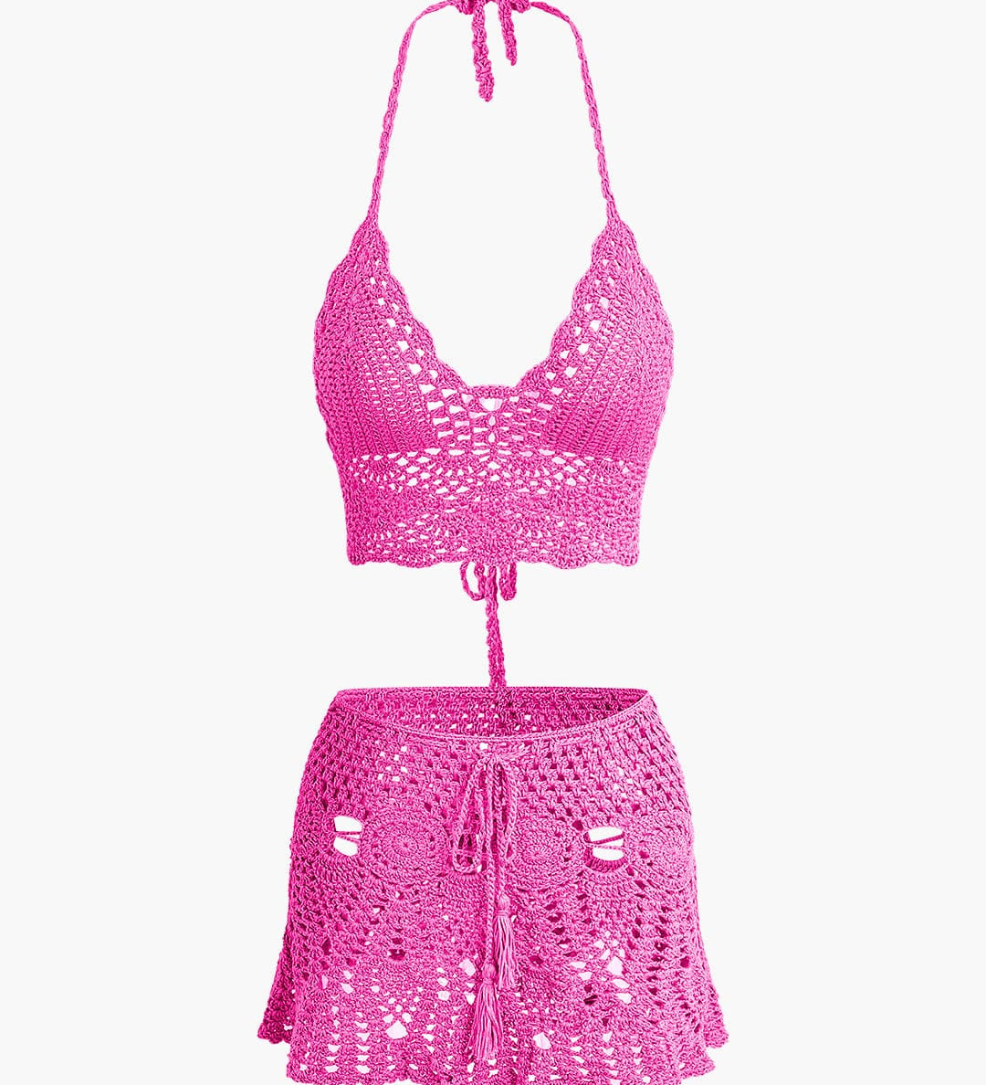 Marina | Häkel-Zweiteiler mit Crop-Top & Minirock