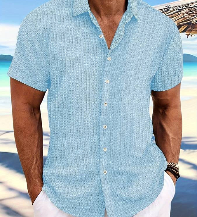 Owen | Relaxed Fit Gestreiftes kurzärmeliges Sommerhemd