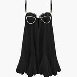 Sophia | Glamouröses Mini-Kleid mit Kristall-Trägern – Feminin & stilvoll für besondere Anlässe