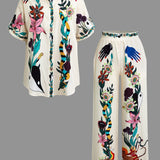 Anneliese | Künstlerisches Zweiteiler-Set mit Kunst-Print & Statement-Design