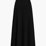 Gerlinde | Weit schwingender Strick-Midirock mit Plissee-Falten und elastischem Bund
