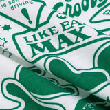 Gracelyn | Hochgekrempelte Ärmel EYE LOOK Grafikdruck Crop-T-Shirt mit Knotendetail