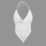 Aviana | Zweiteiliges Plissee-Set mit Farbverlauf & Neckholder-Top