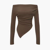 Daniela | Elegantes Zweiteiler-Set mit Asymmetrischem Oberteil & Weiten Hosen