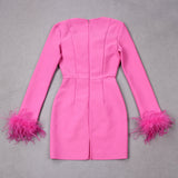 Sofia | Elegantes Minikleid mit Federdetails