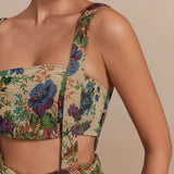 Theresia | Vintage-inspiriertes Zweiteiler-Set mit Blumenmuster