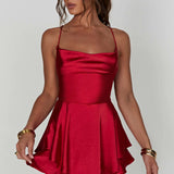 Emilia | Satin Mini Dress Zendoo.de