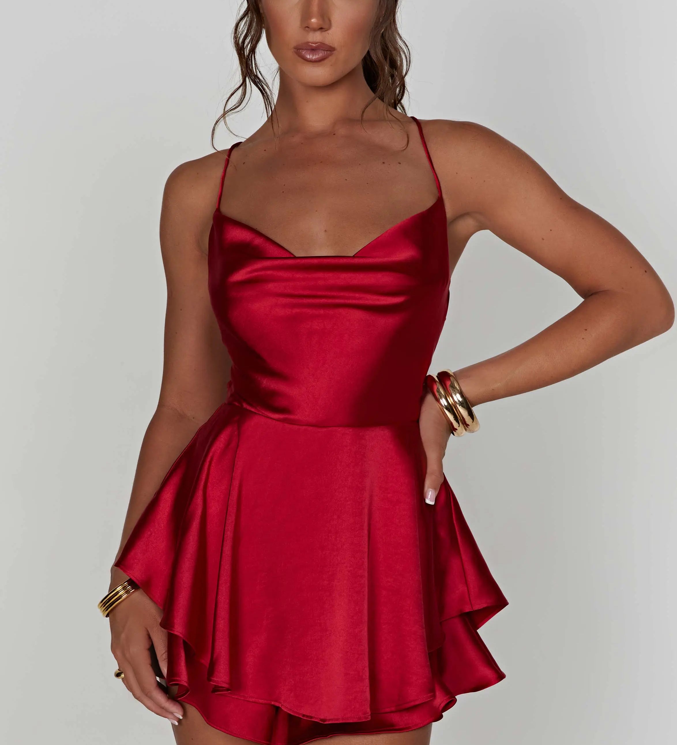 Emilia | Satin Mini Dress Zendoo.de